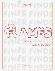 The Flames Print (white)