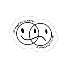 Load image into Gallery viewer, The Happy Sad Sticker (black)
